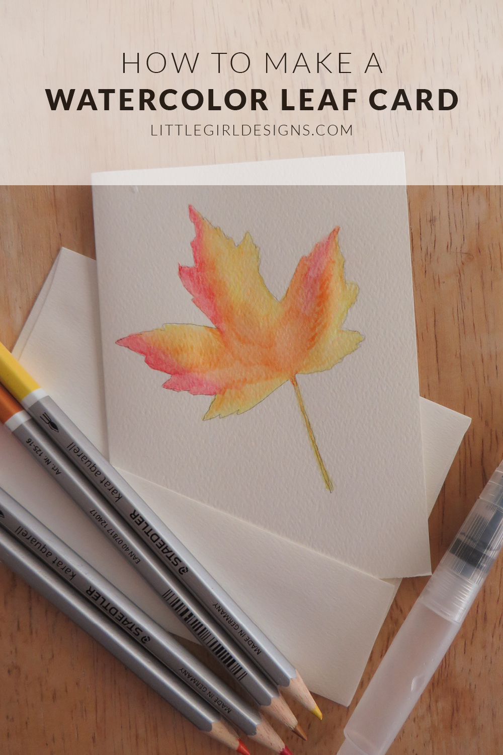 How to Make a Watercolor Leaf Card