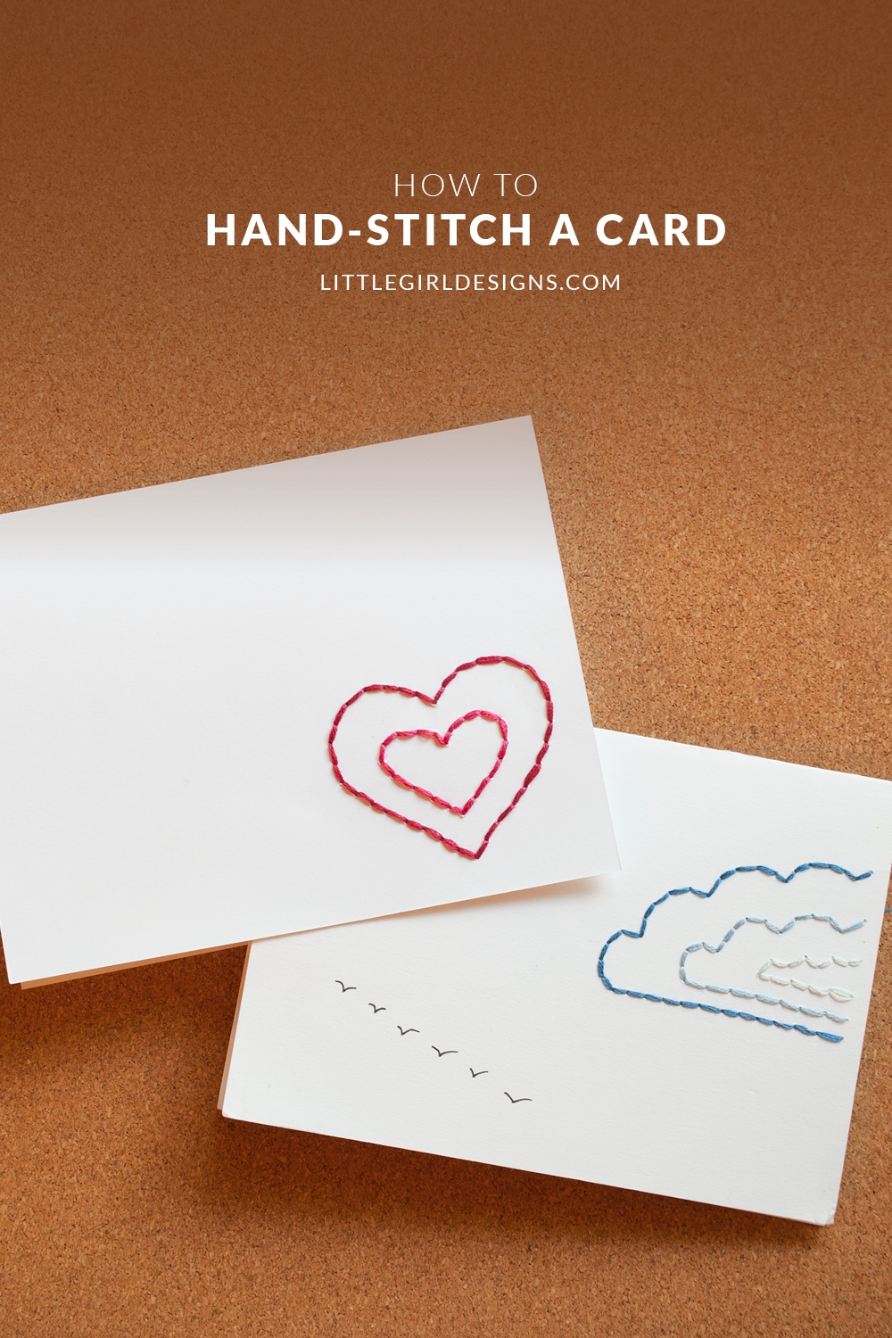 What a wonderful way to send a personal note in the mail! These DIY hand stitched cards kick it up a little.