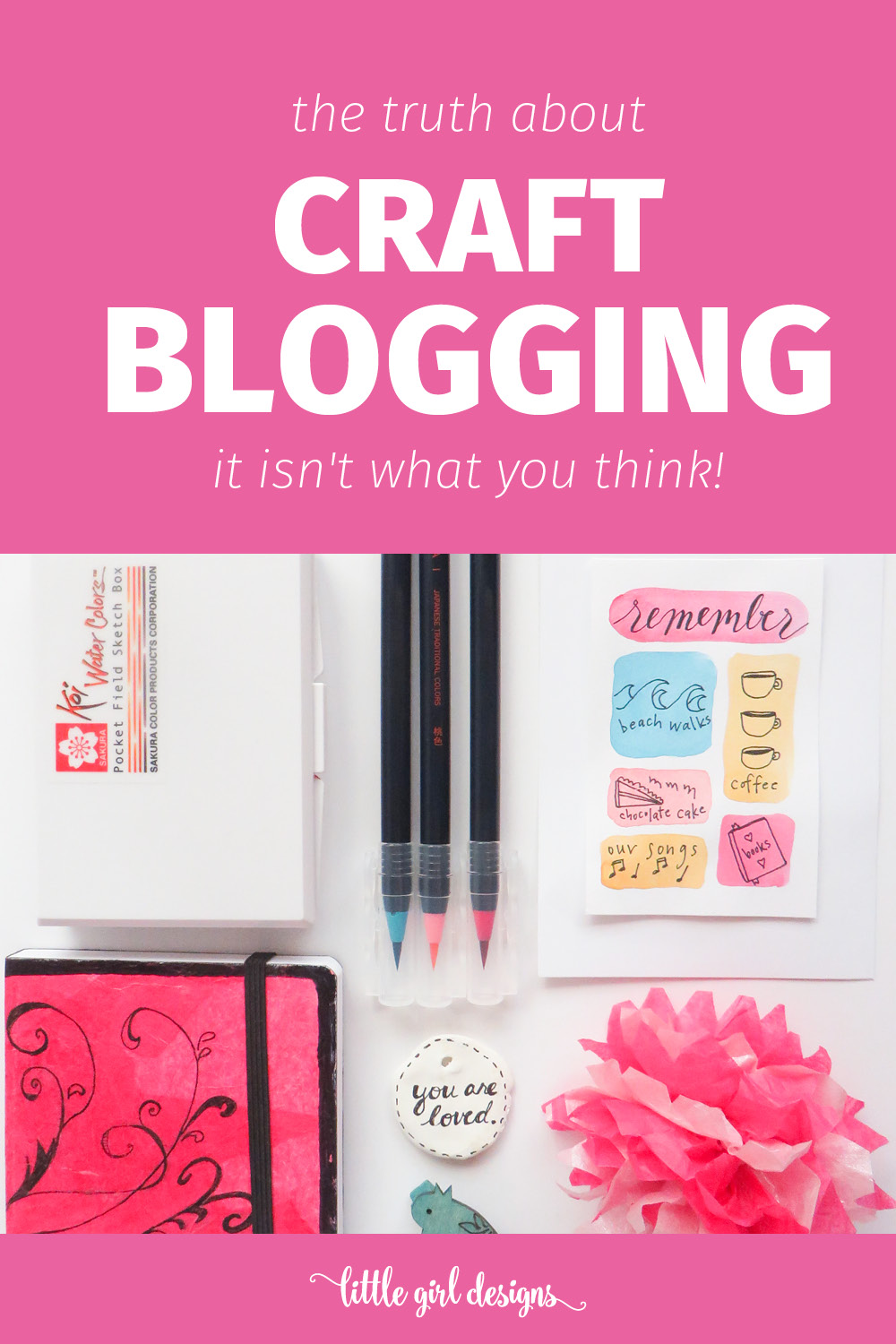 Before you get discouraged because your craft projects don't measure up to Pinterest, you need to know the truth about craft blogging. via littlegirldesigns.com