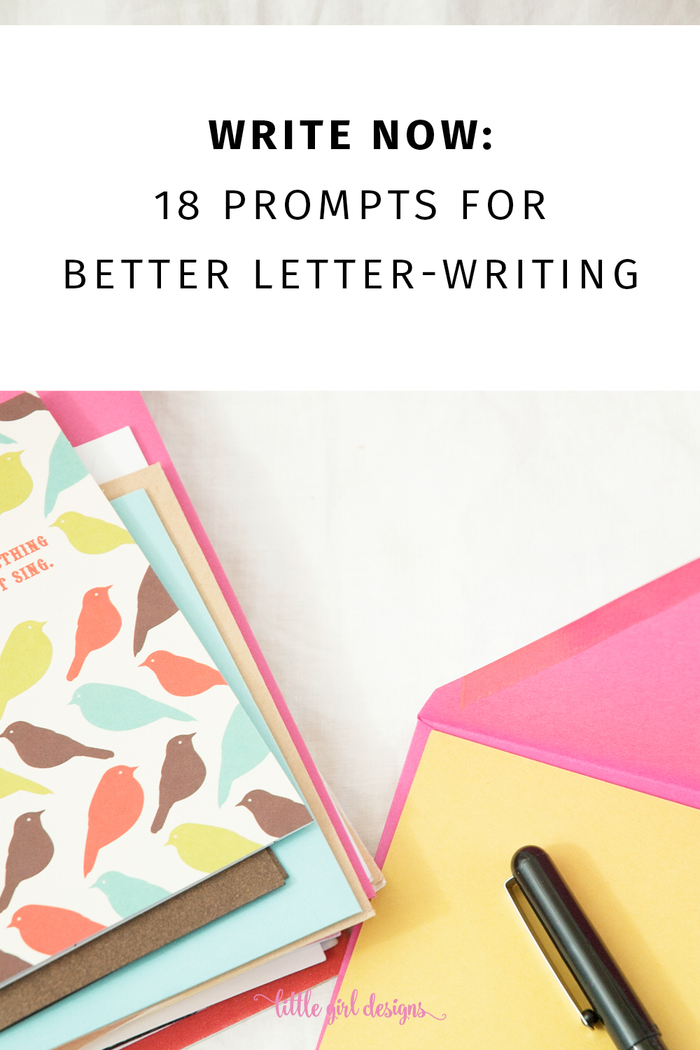 18 letter writing prompts that will get you inspired to pull out a pen and write an old fashioned letter. These ideas are also great for pen pals. You might just make someone's day!