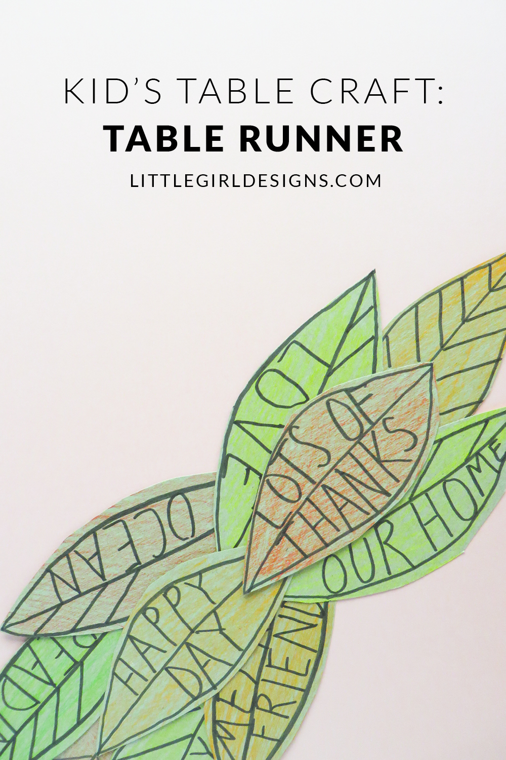 Kid’s Table Craft: Table Runner
