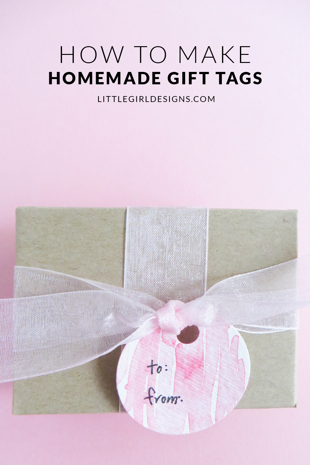 DIY Gift Tags - Why buy gift tags when you can make your own in minutes? This also makes a fun kid's craft! via littlegirldesigns.com