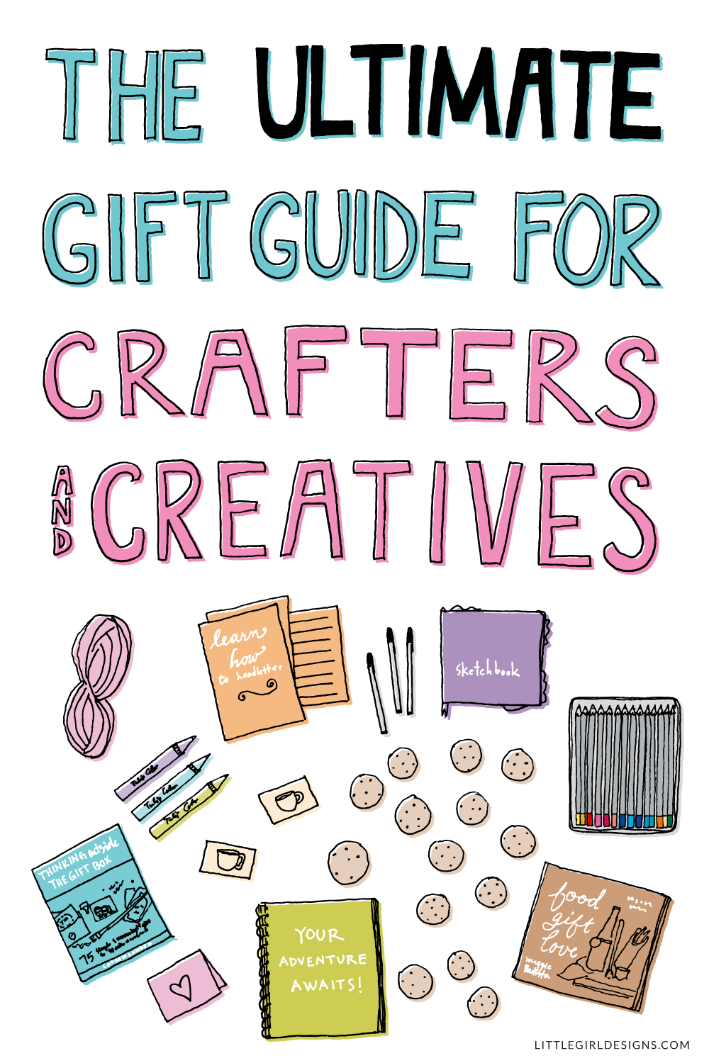 The Ultimate Gift Guide for Crafters and Creatives - Looking for a great (and meaninful) gift for the creative person in your life? Look no further! Here's a guide suitable for crafters, art journalers, DIYers, designers, wanna-be artists, and probably you, too! Great ideas for Christmas, birthdays, and just-because gifts. #artjournal #giftguide #Christmasgifts