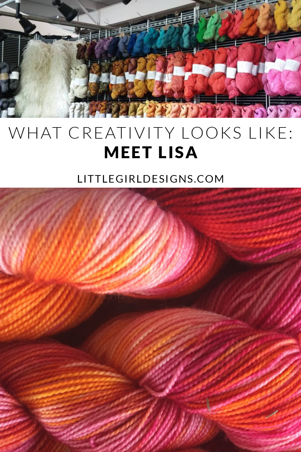 This week, I'm chatting with Lisa from Flying Goat Farm. She's an amazing person who makes gorgeous yarn. Read more about what she thinks creativity looks like when you click this image.