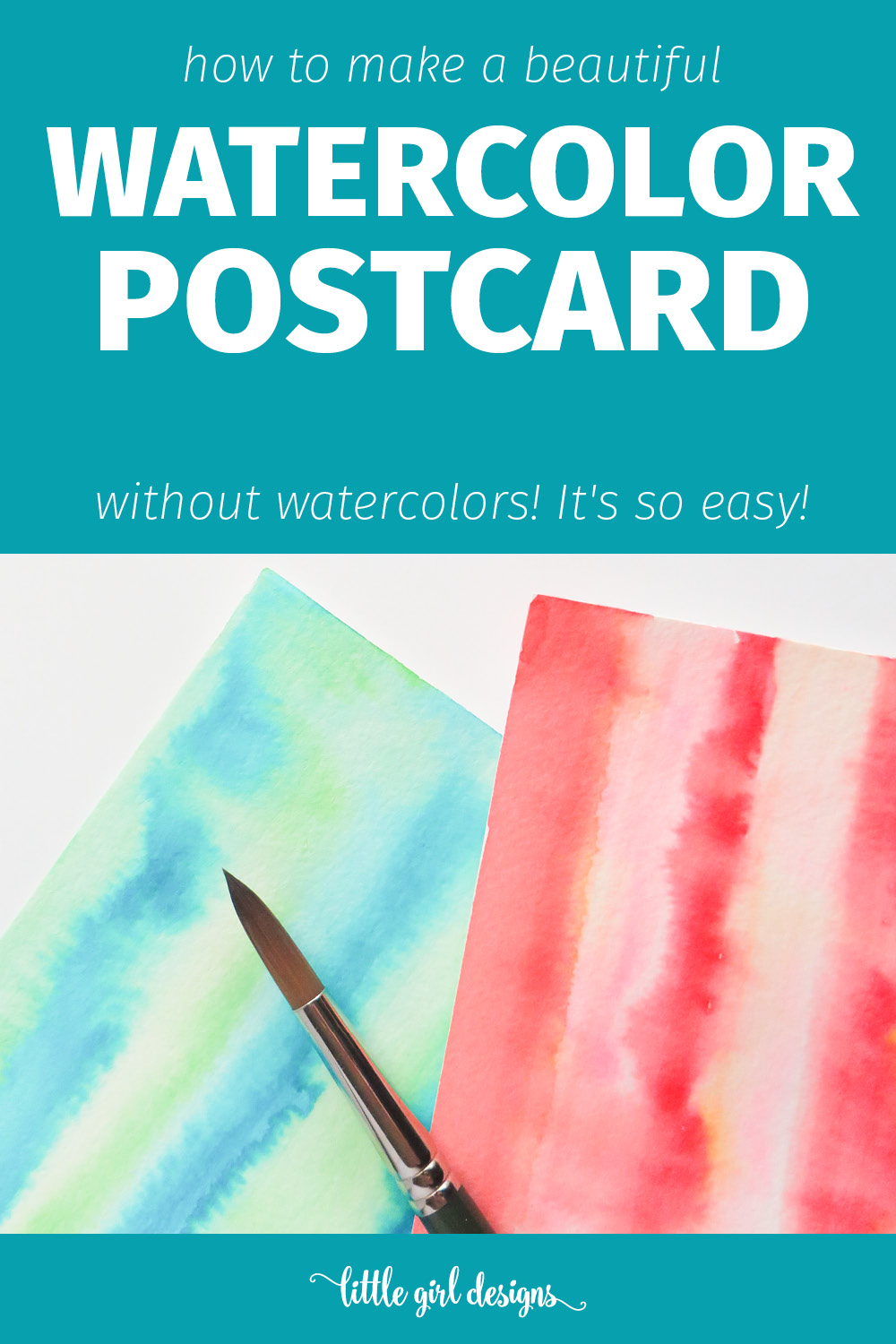 Make a Watercolor Postcard . . . Without Watercolors!