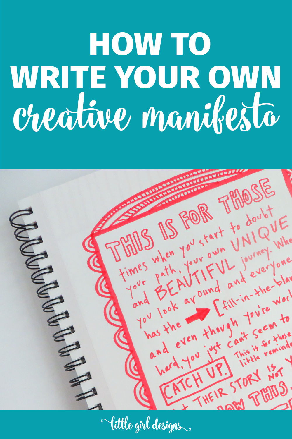 Learn how to write a creative manifesto to remind yourself to silence your inner critic and keep on doing the beautiful work of creating. Love this.
