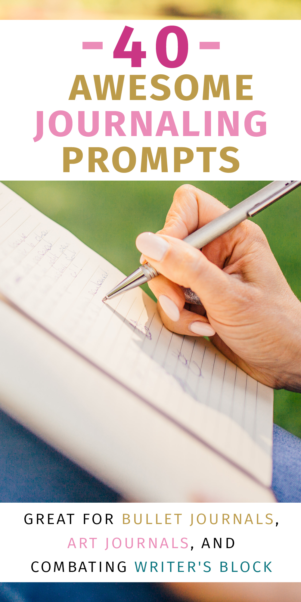 I love these journaling prompts, especially the ones with ideas of what to write and doodle in my bullet journal! A great list for bullet journaling, art journaling, and for those time when writer's block hits. Using these for my next creative retreat! :)
