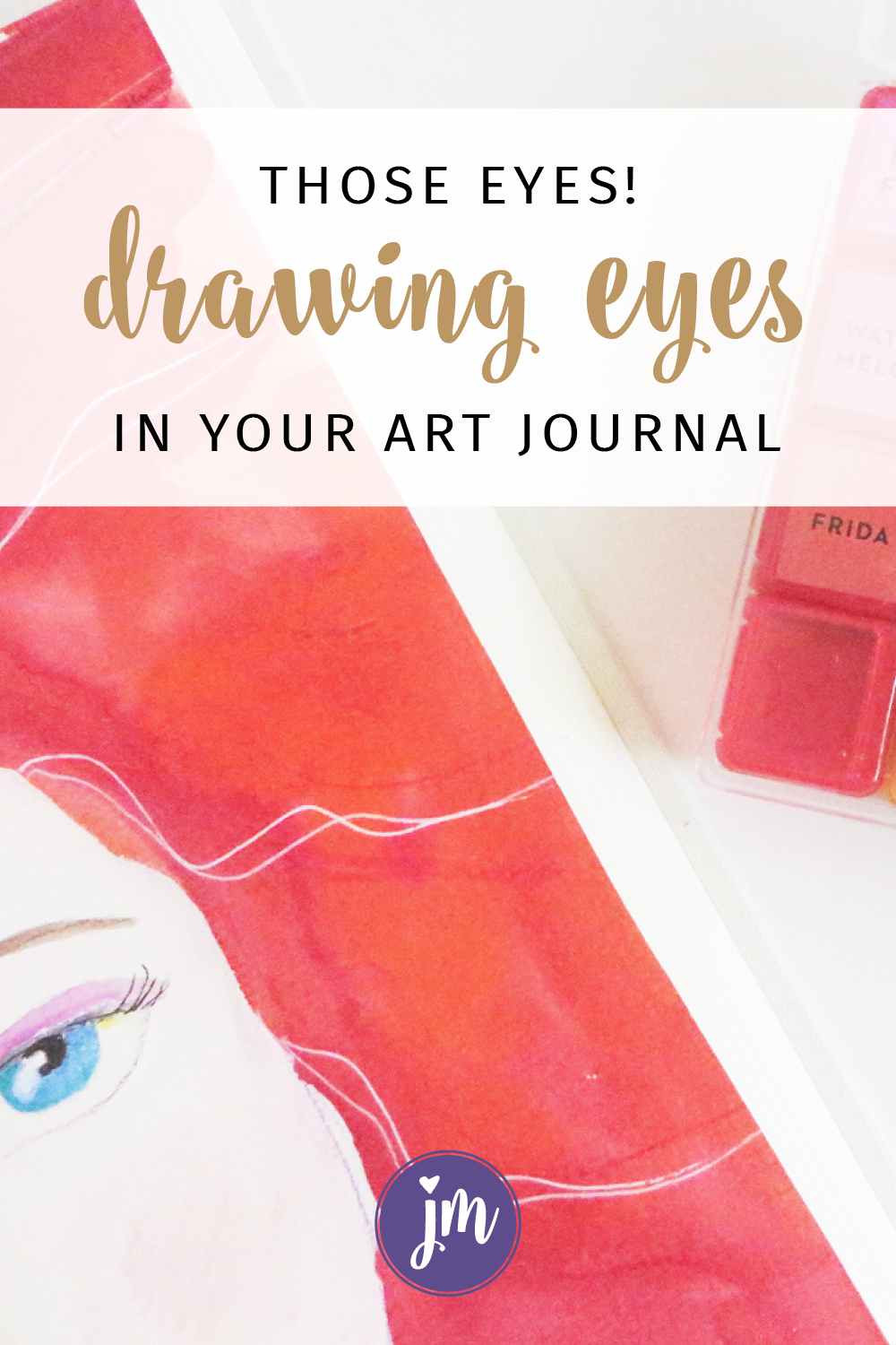 "The eyes are the window of the soul." Learn to draw eyes for your journal as well as avoid some common mixed media journal mistakes!