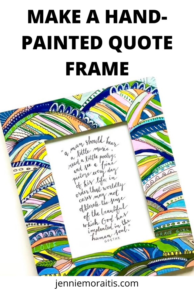 Learn how to make a hand-painted quote frame for a gift this year. Plain frames can be decorated in so many ways—here are some ideas to get you started on this fun and easy craft!
